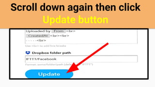 Scroll down again then click
Update button
 