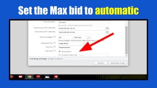 Set the Max bid to automatic
 