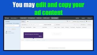 You may edit and copy your
ad content
 