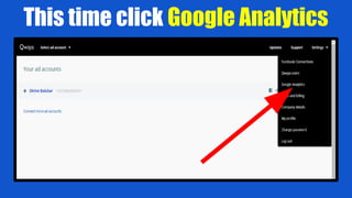 This time click Google Analytics
 