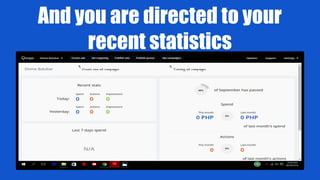 And you are directed to your
recent statistics
 