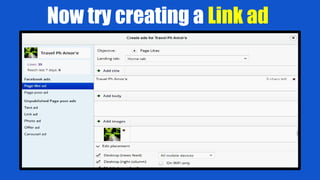 Now try creating a Link ad
 