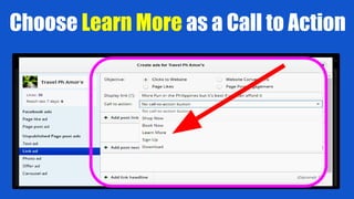 Choose Learn More as a Call to Action
 