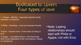 Storge Love Example Divine encounter pt 2 | PPT