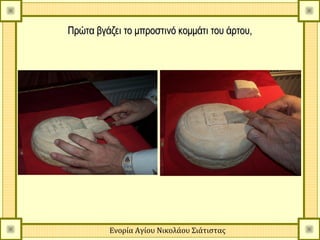 Πρώτα βγάζει το μπροστινό κομμάτι του άρτου,




         Ενορία Αγίου Νικολάου Σιάτιστας
 