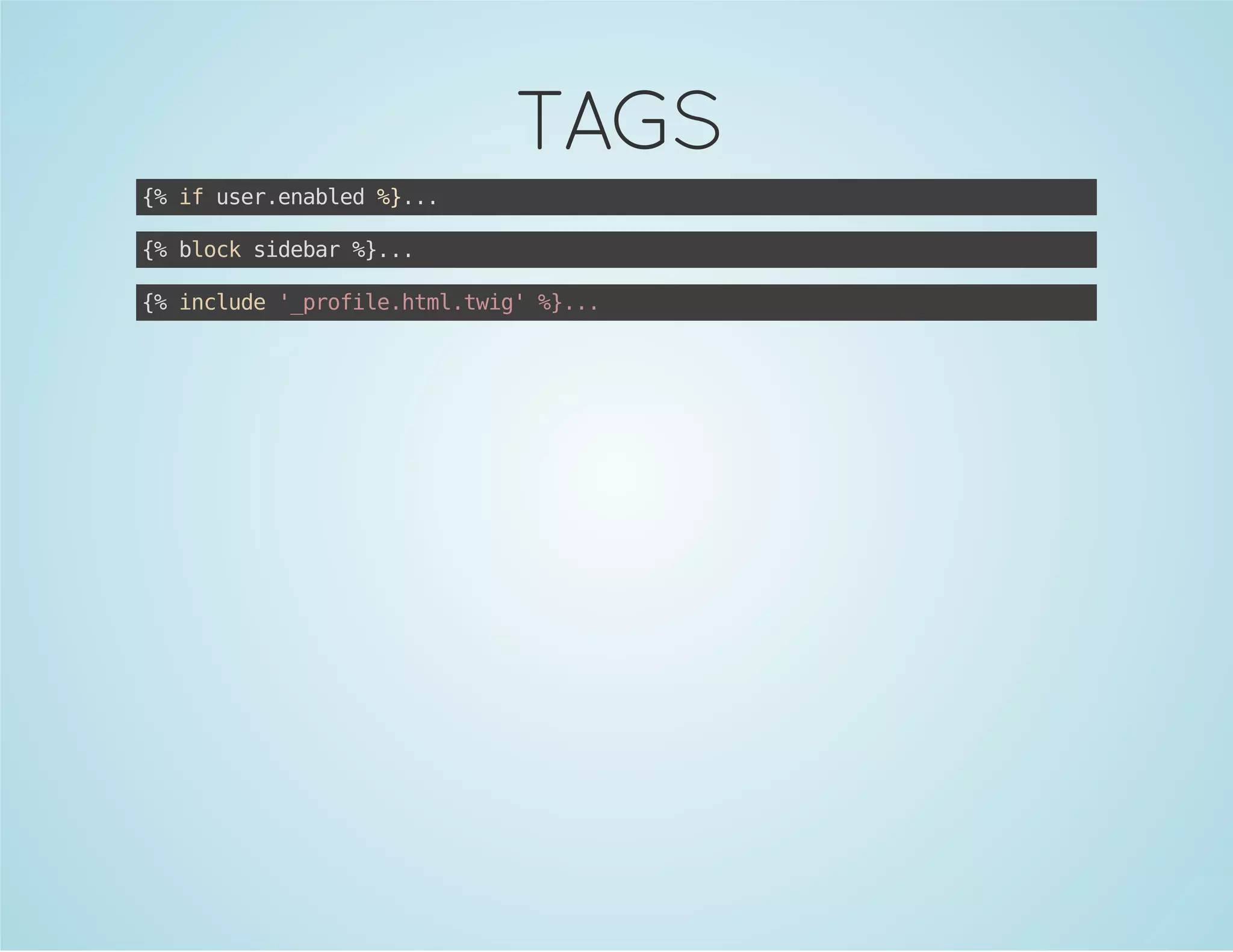 TAGS
{ i ue.nbe %..
% f sreald }.
{ boksdbr%..
% lc iea }.
{ icue'poiehm.wg %..
% nld _rfl.tlti' }.

 