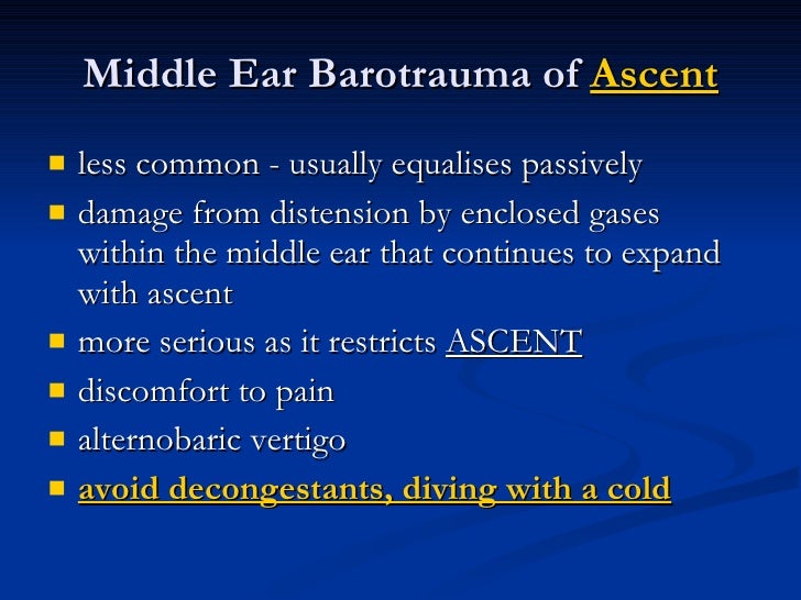 inner ear barotrauma treatment inner ear barotrauma treatment