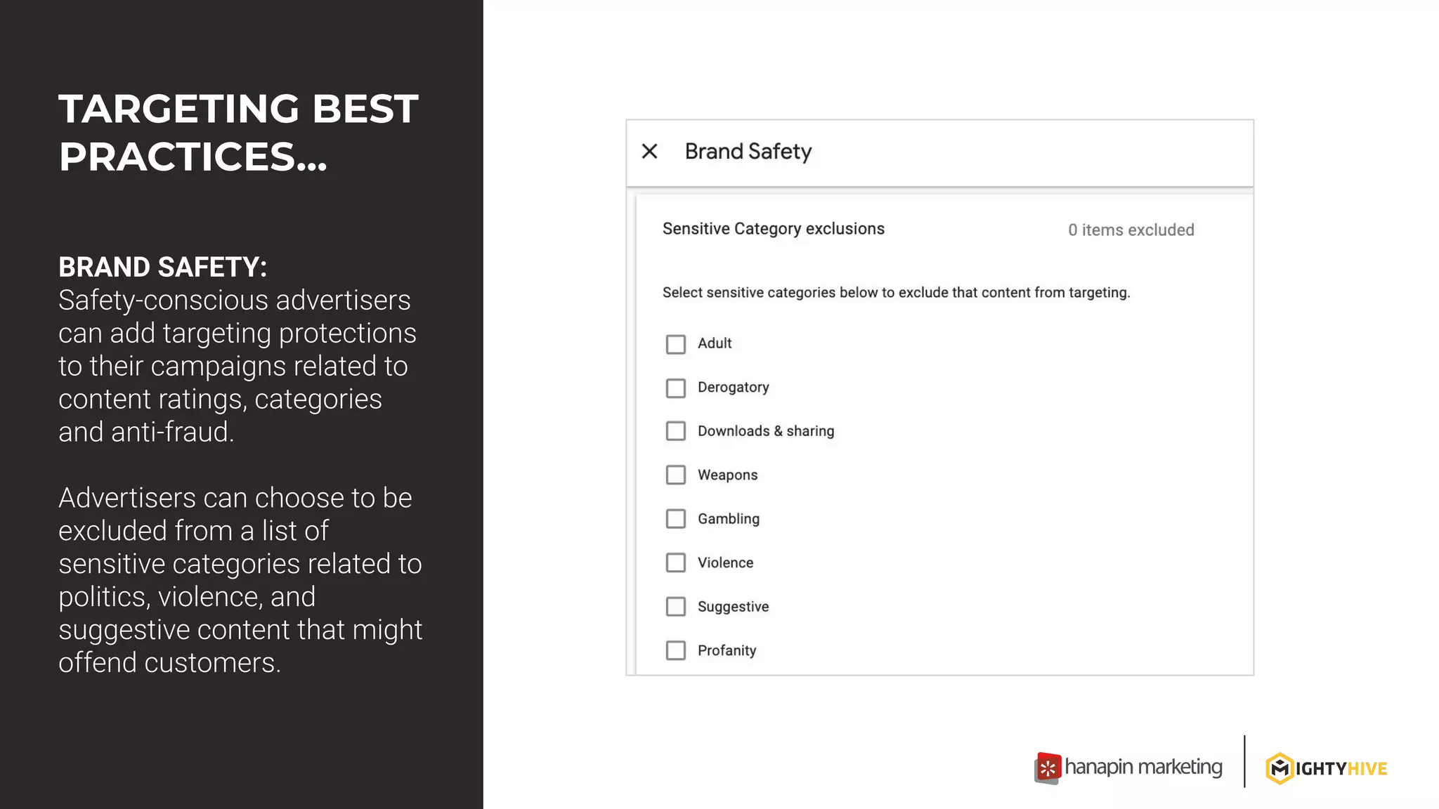 BRAND SAFETY:
TARGETING BEST
PRACTICES...
 