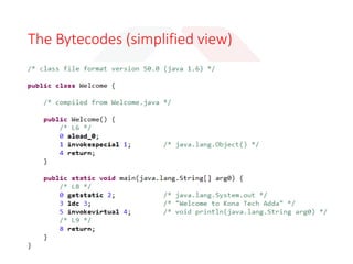 Let’s write some java
Welcome.java
 