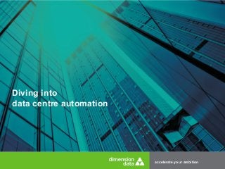 accelerate your ambition 
Diving into 
data centre automation 
 
