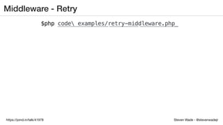 Steven Wade - @stevenwadejrhttps://joind.in/talk/41978
Middleware - Retry
 