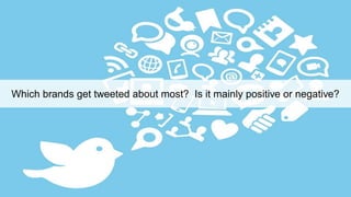 Which brands get tweeted about most? Is it mainly positive or negative?  
