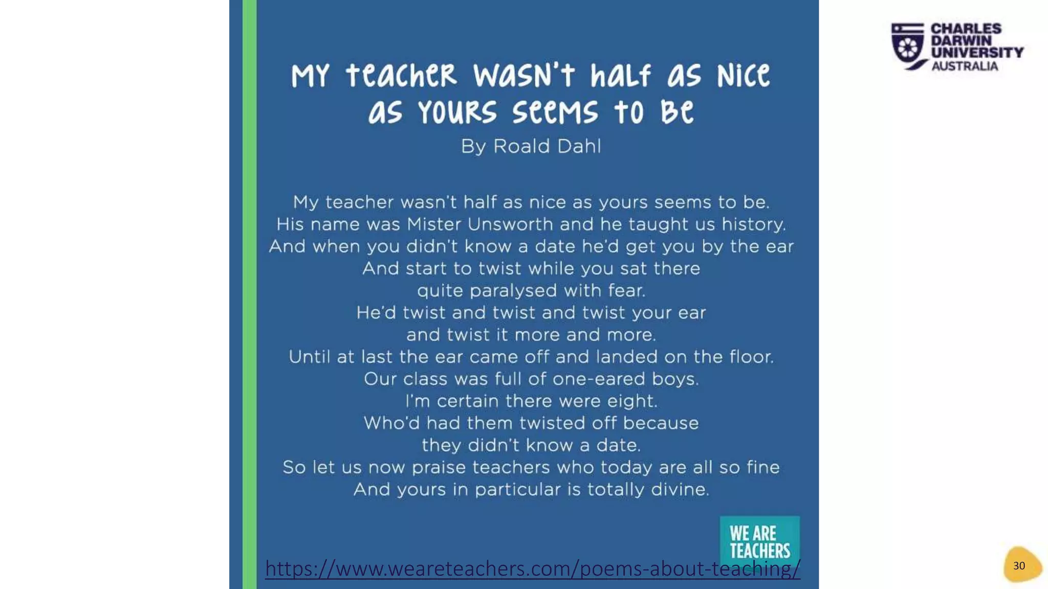 30
https://www.weareteachers.com/poems-about-teaching/
 