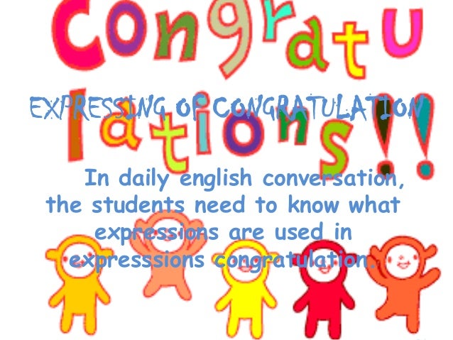 expressing of congratulation