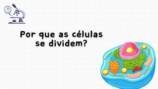 Por que as células
se dividem?
Por que as células
se dividem?
 