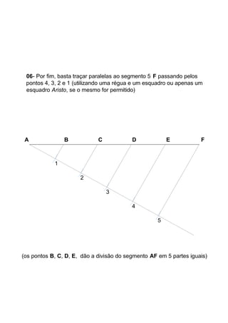 Divisao de um segmento de recta