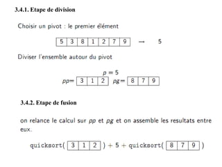 3.4.1. Etape de division
3.4.2. Etape de fusion
 