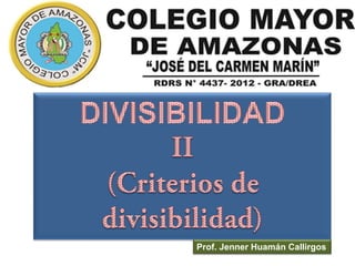 Prof. Jenner Huamán Callirgos
 