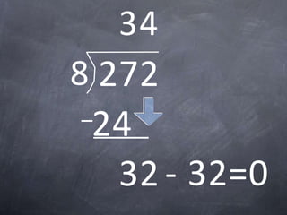 34
8 272
24
32 - 32=0
 