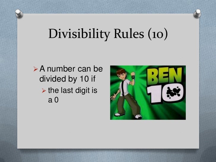 Divisibility rules