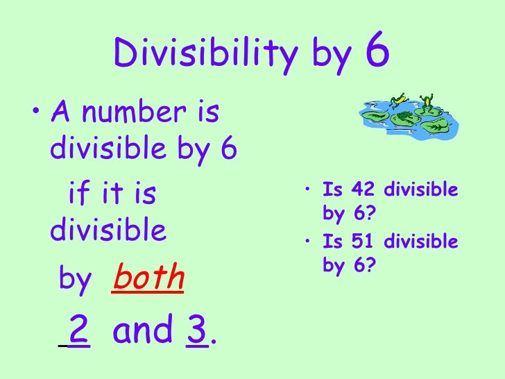 Divisibilities rules by 6 essay