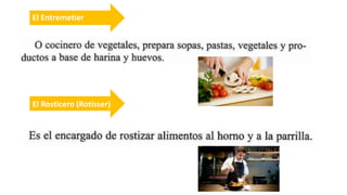 El Entremetier 
El Rosticero (Rotisser) 
 