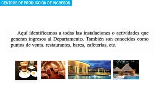 CENTROS DE PRODUCCIÓN DE INGRESOS 
 