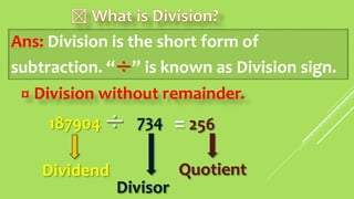 Division process for STD-III
