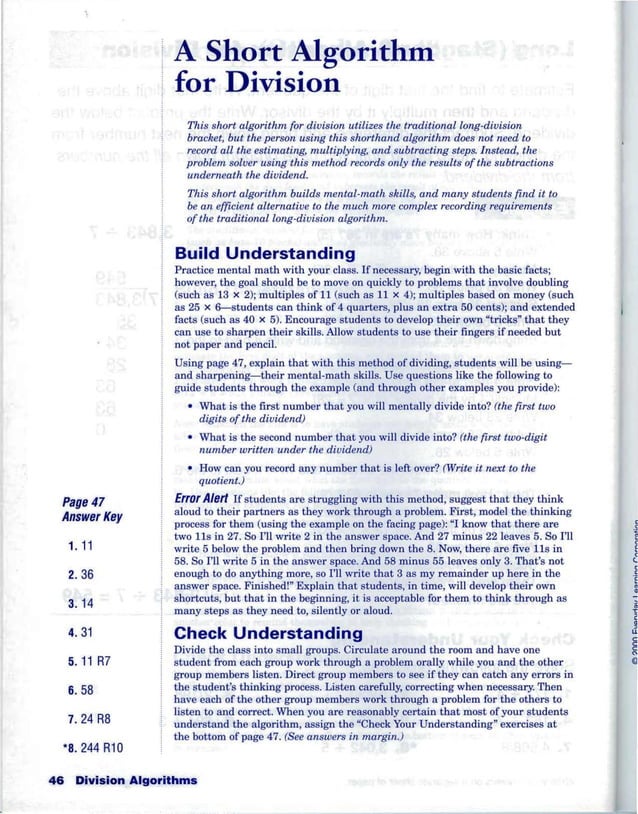Division algorithms (2) | PDF