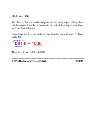 Division by 10 100 and 100 | PDF