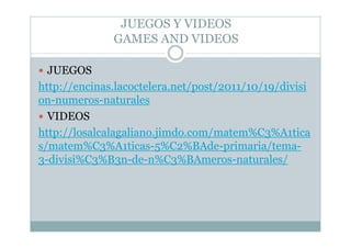 Division con numeros naturales | PDF