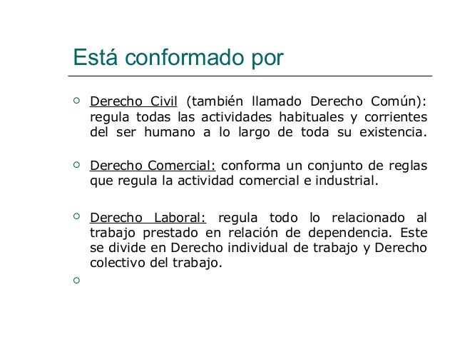 Division del derecho