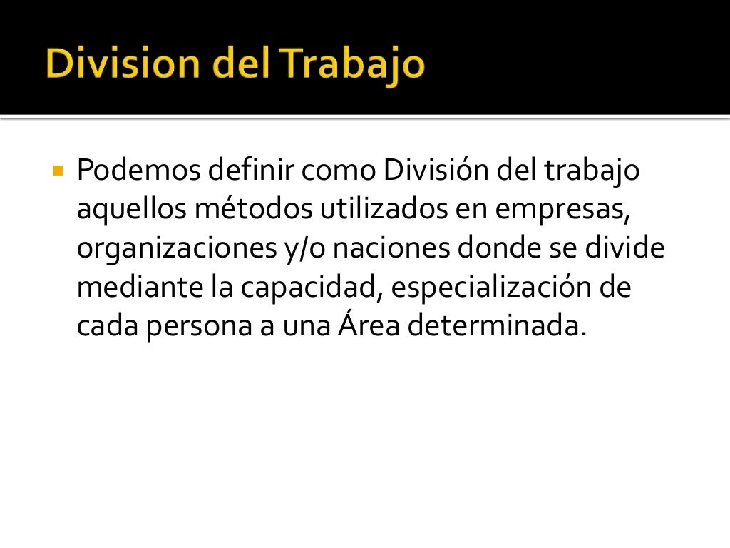 Division del trabajo