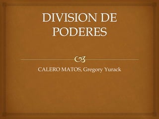 CALERO MATOS, Gregory Yurack 
 