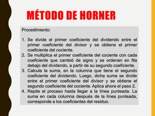 DIVISION DE POLINOMIOSHORNER Y CLASICO.pptx