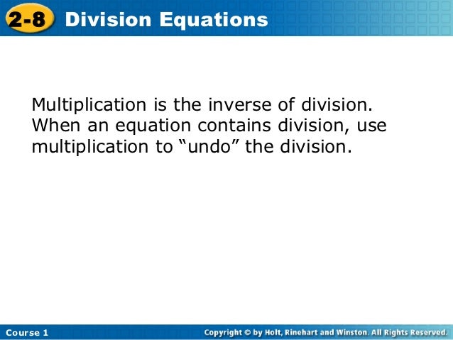 Division equations