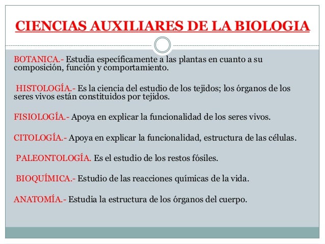 Divisiones de la biologia