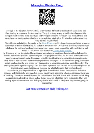 Division Essay Examples | PDF