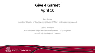 Give 4 Garnet
April 10
 