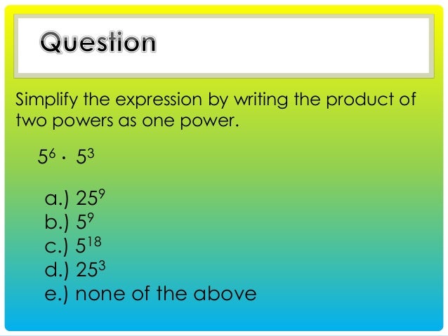 Division of numbers in exponential form