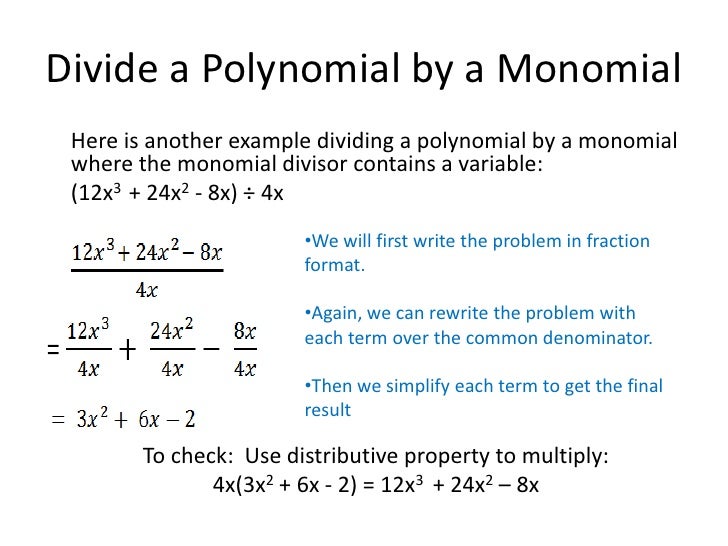 Division Of Polynomials