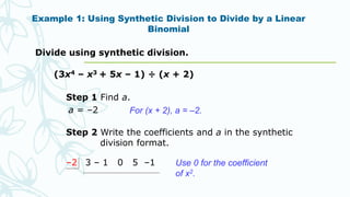 Linear Division Division of Polynomials in Grade 10.pptx