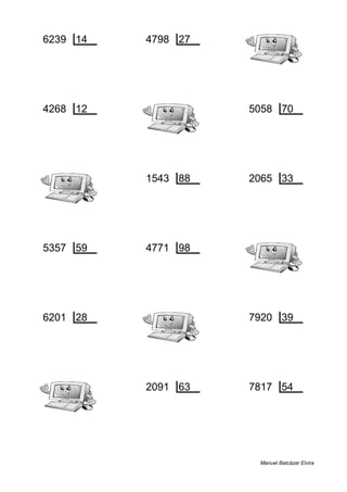 6239 14 4798 27
9 445 19 177
4268 12 5058 70
8 355 18 72
1543 88 2065 33
47 17 19 62
5357 59 4771 98
47 90 67 48
6201 28 7920 39
13 221 3 203
2091 63 7817 54
12 33 41 144
Manuel Balcázar Elvira
 