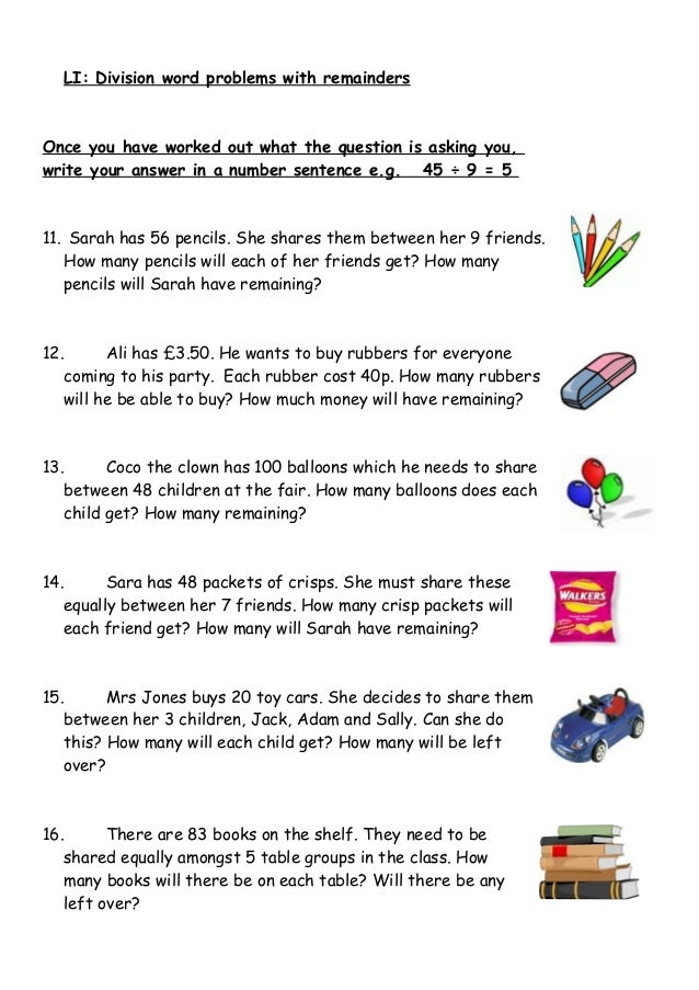 Division Word Probs_With_Remainders