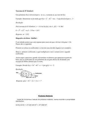 DivisãO De PolinôMios