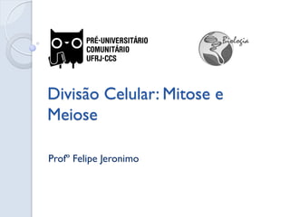 Divisão Celular: Mitose e
Meiose
Profº Felipe Jeronimo
 