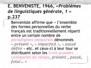 E. BENVENISTE, 1966, « Problèmes de linguistiques générale, 1  » p.237 ,[object Object]