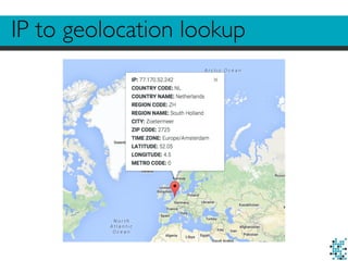 IP to geolocation lookup
 