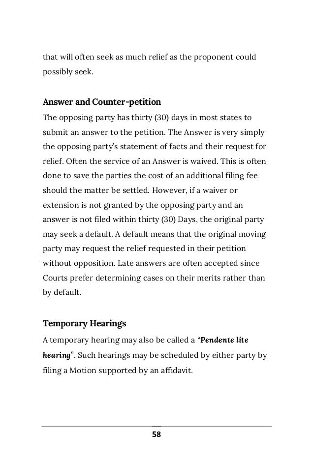 Responding to divorce papers