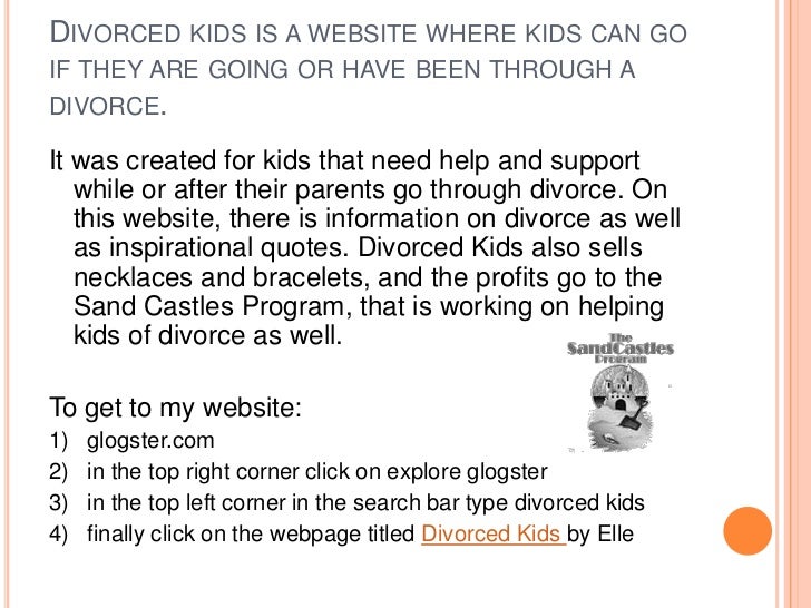 Support and information for kids going through divorce